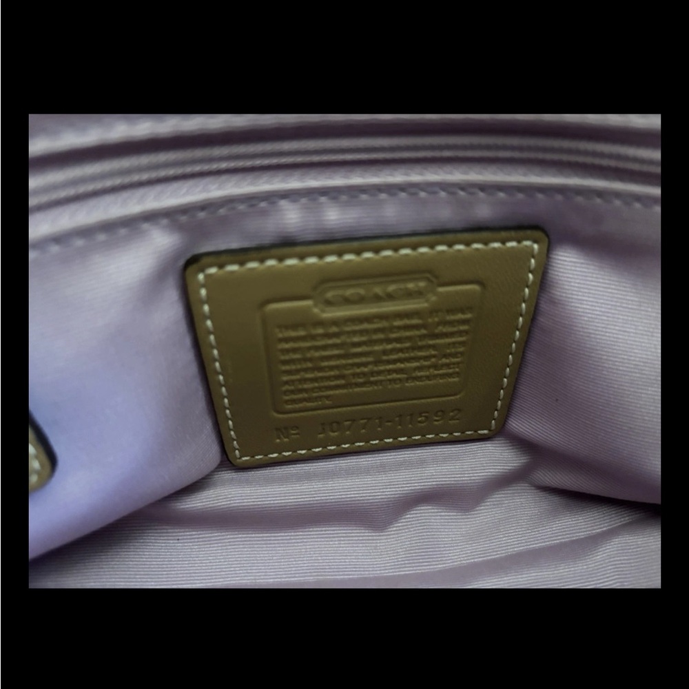 Coach Tan and Brown Signature Satchel - Picture 5 of 12